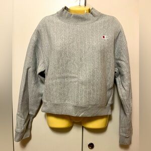 Champion Mock Neck Crop Crew Sweatshirt